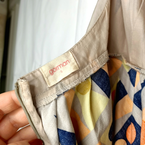 GORMAN khaki geometric dress - Picture 3 of 6